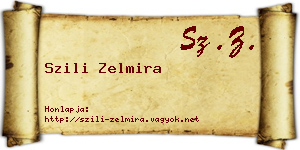 Szili Zelmira névjegykártya